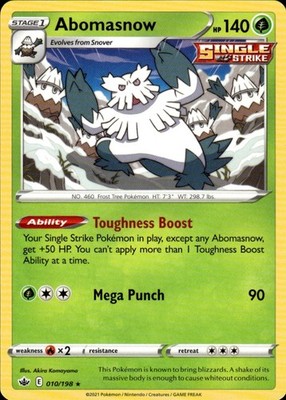 Abomasnow 010/198 Chilling Reign Ungraded