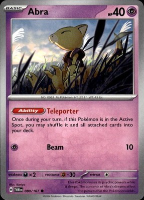 Abra 080/167 Twilight Masquerade Ungraded