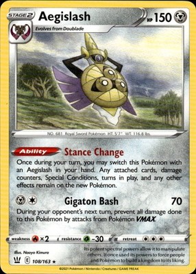 Aegislash 108/163 Battle Styles Ungraded