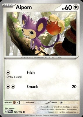 Aipom 145/182 Paradox Rift Ungraded