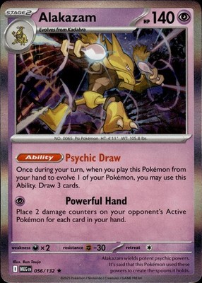 Alakazam 056/132 Mega Evolution Ungraded