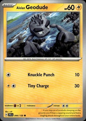 Alolan Geodude 044/159 Journey Together Ungraded