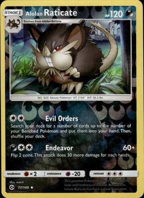 Alolan Raticate 77/149 SM Base Set Ungraded
