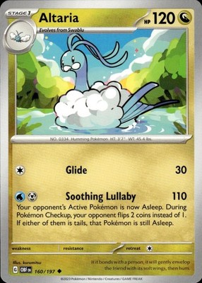 Altaria 160/197 Obsidian Flames Ungraded