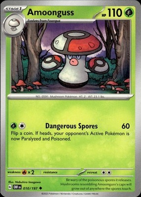 Amoonguss 010/197 Obsidian Flames Ungraded