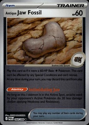 Antique Jaw Fossil 068/088 Perfect Order Ungraded