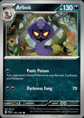 Arbok 101/162 Temporal Forces Ungraded