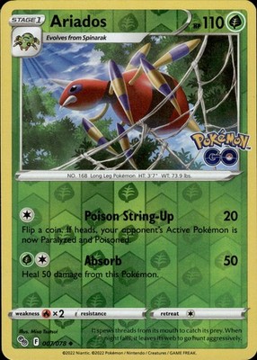 Ariados 007/078 Pokemon GO Ungraded