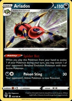Ariados 103/189 Darkness Ablaze Ungraded