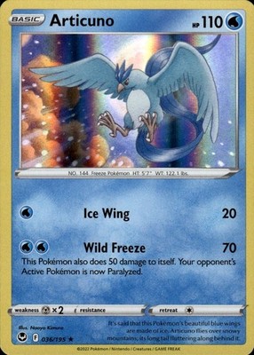 Articuno 036/195 Silver Tempest Ungraded