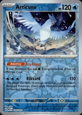 Articuno 144/165 151 Ungraded
