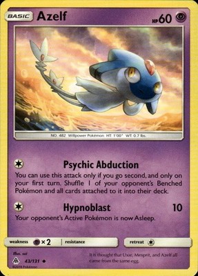 Azelf 43/131 Forbidden Light Ungraded