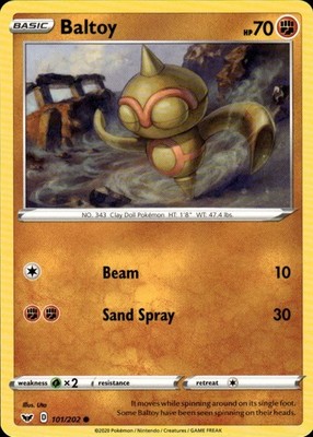 Baltoy 101/202 Sword & Shield Ungraded