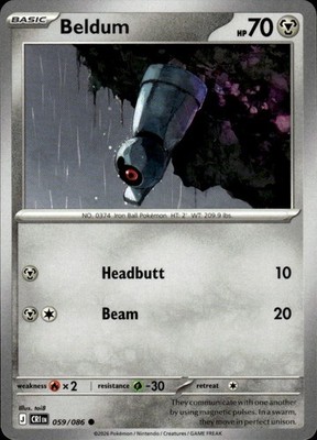 Beldum 059/086 Chaos Rising Ungraded