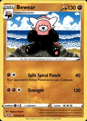 Bewear 151/264 Fusion Strike Ungraded