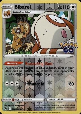 Bibarel 060/078 Pokemon GO Ungraded