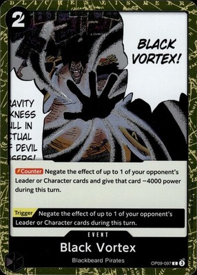 Black Vortex (Pirate Foil) OP09-097 Premium Booster -The Best- Vol. 2 Ungraded