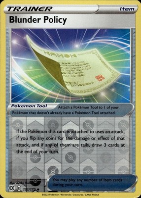 Blunder Policy 131/172 Brilliant Stars Ungraded