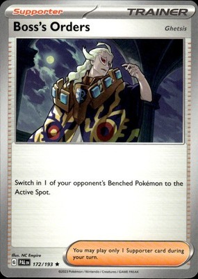 Boss's Orders (Ghetsis) 172/193 Paldea Evolved Ungraded
