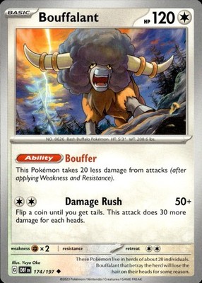 Bouffalant 174/197 Obsidian Flames Ungraded