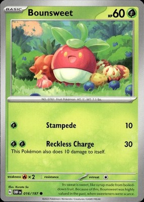 Bounsweet 016/197 Obsidian Flames Ungraded