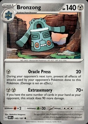 Bronzong 145/197 Obsidian Flames Ungraded