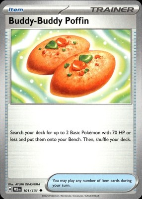 Buddy-Buddy Poffin 101/131 Prismatic Evolutions Ungraded