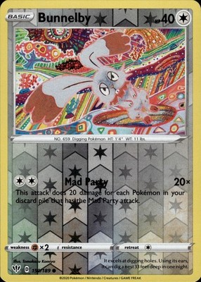 Bunnelby 150/189 Darkness Ablaze Ungraded