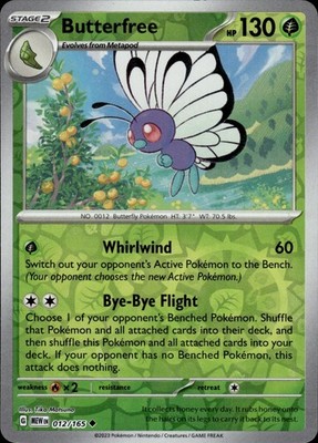 Butterfree 012/165 151 Ungraded