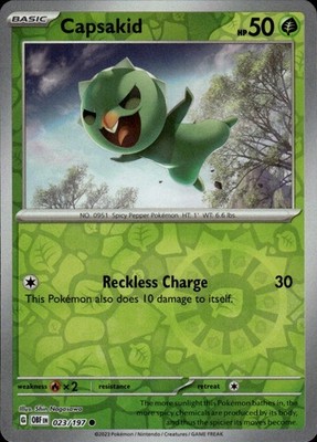 Capsakid 023/197 Obsidian Flames Ungraded