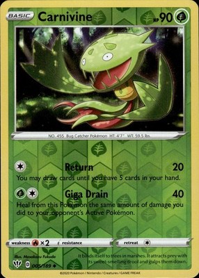 Carnivine 005/189 Darkness Ablaze Ungraded