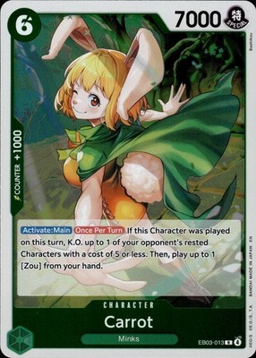 Carrot EB03-013 Extra Booster: One Piece Heroines Edition Ungraded