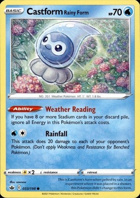 Castform Rainy Form 033/198 Chilling Reign Ungraded