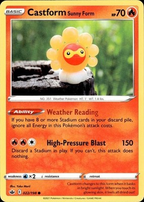Castform Sunny Form 022/198 Chilling Reign Ungraded