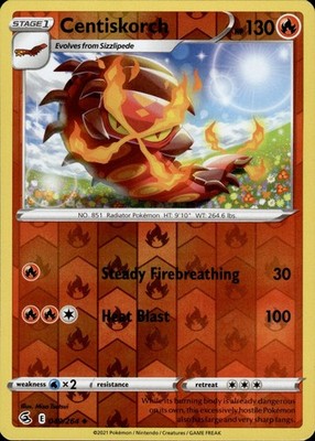 Centiskorch (#15 Cinderace Stamped) 049/264 Battle Academy 2022 Ungraded