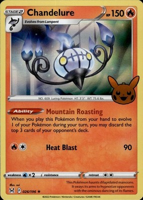Chandelure 026/196 Trick or Trade BOOster 2023 Ungraded