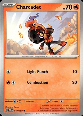 Charcadet 043/197 Obsidian Flames Ungraded