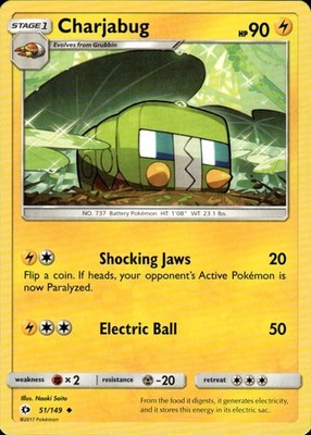 Charjabug 51/149 SM Base Set Ungraded