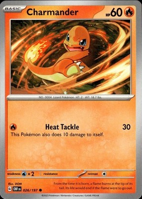 Charmander 026/197 Obsidian Flames Ungraded