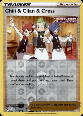 Chili & Cilan & Cress 227/264 Fusion Strike Ungraded