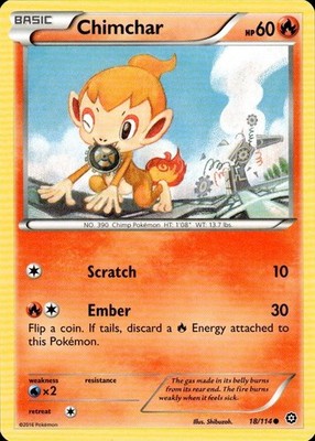 Chimchar 18/114 Steam Siege Ungraded