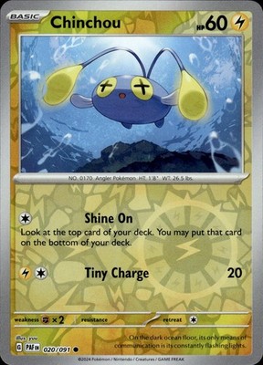 Chinchou 020/091 Paldean Fates Ungraded
