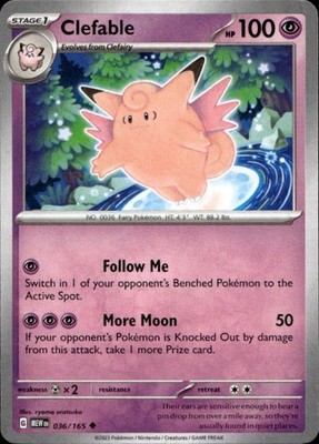 Clefable 036/165 151 Ungraded