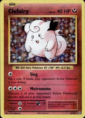 Clefairy 63/108 Evolutions Ungraded