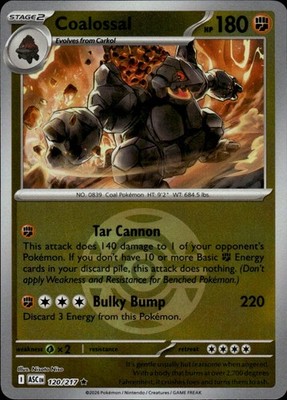 Coalossal (Dusk Ball) 120/217 Ascended Heroes Ungraded