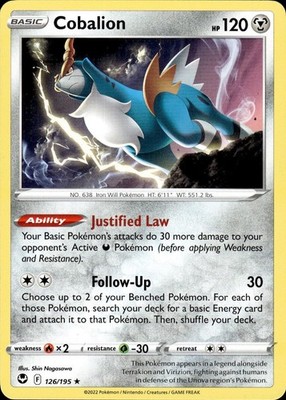 Cobalion 126/195 Silver Tempest Ungraded
