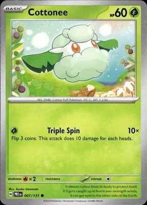 Cottonee 007/131 Prismatic Evolutions Ungraded