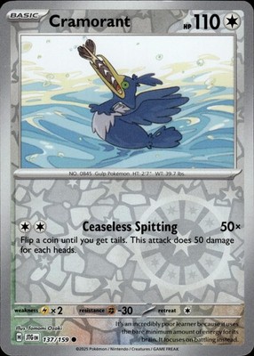 Cramorant 137/159 Journey Together Ungraded
