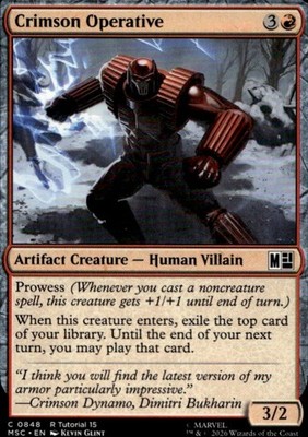 Crimson Operative 848 Commander: Marvel Super Heroes Ungraded
