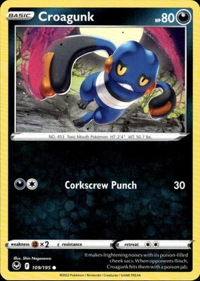 Croagunk 109/195 Silver Tempest Ungraded